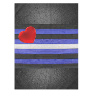 SlipperyJoe's Leder-Stolzflagge schwarz königsblau Tischdecke