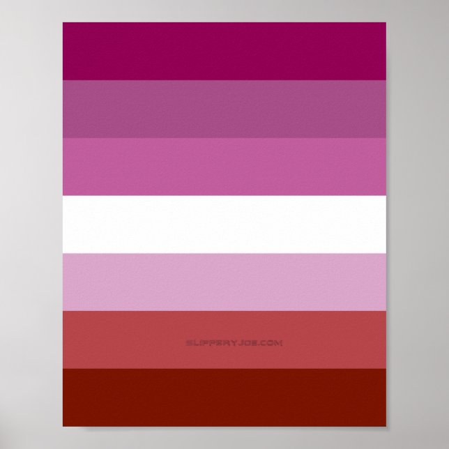 SlipperyJoe's Lesben-Pride-Fahne weiblicher Lipsti Poster (Vorne)
