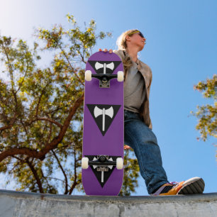 SlipperyJoe's Lesben-Stolzflagge Labrys-Axt Dreiec Skateboard