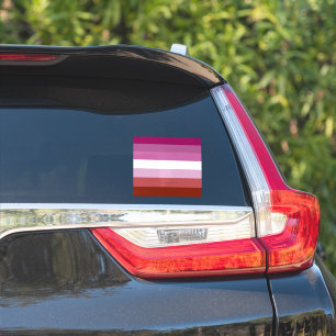 SlipperyJoe's lesbische Pride-Flagge feminine Geme Aufkleber