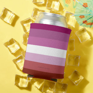 SlipperyJoe's lesbische Pride-Flagge feminine Geme Dosenkühler