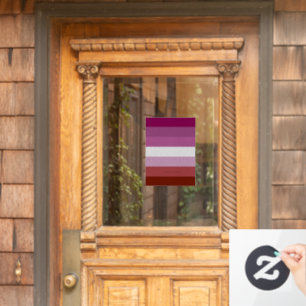 SlipperyJoe's lesbische Pride-Flagge feminine Geme Fensteraufkleber
