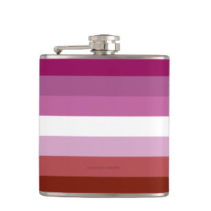 SlipperyJoe's lesbische Pride-Flagge feminine Geme Flachmann