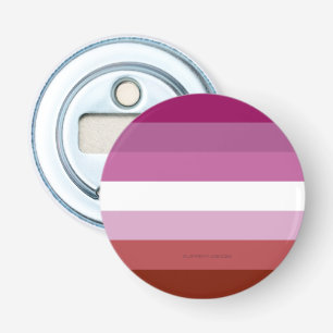 SlipperyJoe's lesbische Pride-Flagge feminine Geme Flaschenöffner