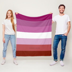 SlipperyJoe's lesbische Pride-Flagge feminine Geme Fleecedecke