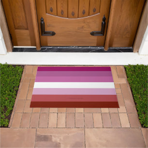 SlipperyJoe's lesbische Pride-Flagge feminine Geme Fußmatte