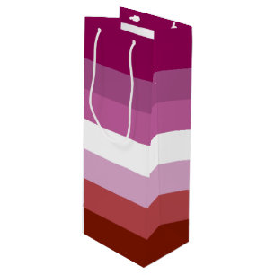 SlipperyJoe's lesbische Pride-Flagge feminine Geme Geschenktüte Für Weinflaschen