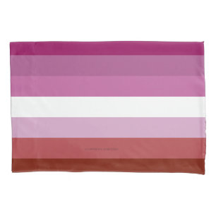 SlipperyJoe's lesbische Pride-Flagge feminine Geme Kissenbezug