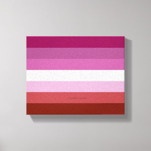 SlipperyJoe's lesbische Pride-Flagge feminine Geme Leinwanddruck