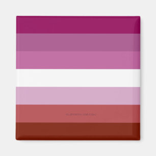 SlipperyJoe's lesbische Pride-Flagge feminine Geme Magnet