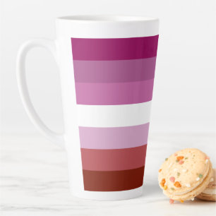SlipperyJoe's lesbische Pride-Flagge feminine Geme Milchtasse