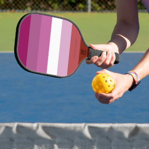 SlipperyJoe's lesbische Pride-Flagge feminine Geme Pickleball Schläger