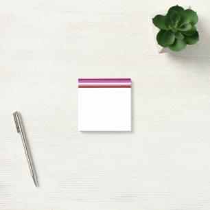 SlipperyJoe's lesbische Pride-Flagge feminine Geme Post-it Klebezettel