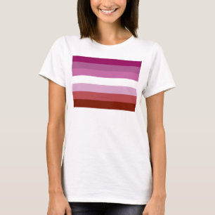 SlipperyJoe's lesbische Pride-Flagge feminine Geme T-Shirt