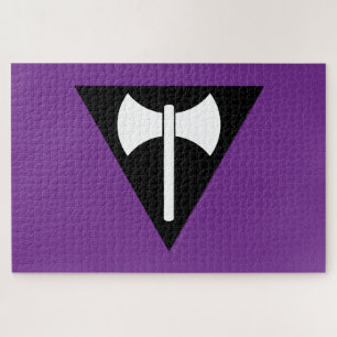 SlipperyJoe's Lesbische Pride-Flagge Labrys ax tri