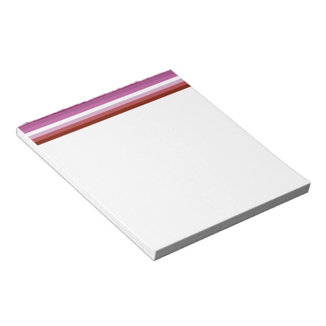 SlipperyJoe's lesbische Stolz-Fahnengemeinde Notizblock (angewinkelt)