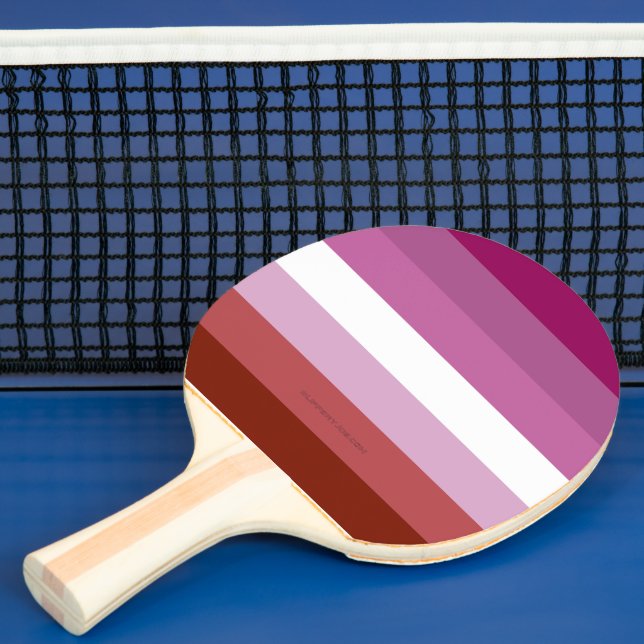 SlipperyJoe's lesbische Stolz-Fahnengemeinde Tischtennis Schläger (InSitu)