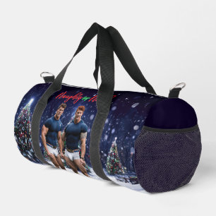 SlipperyJoes leuchtende Weihnachtsbäume zwei musku Duffle Bag