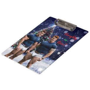 SlipperyJoes leuchtende Weihnachtsbäume zwei musku Klemmbrett