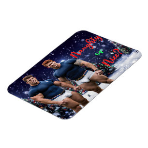 SlipperyJoes leuchtende Weihnachtsbäume zwei musku Magnet