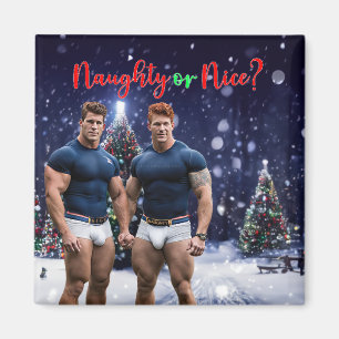 SlipperyJoes leuchtende Weihnachtsbäume zwei musku Magnet