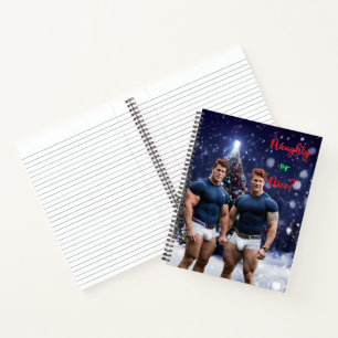 SlipperyJoes leuchtende Weihnachtsbäume zwei musku Notizbuch