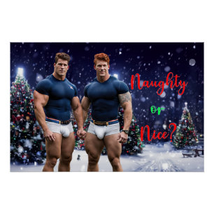 SlipperyJoes leuchtende Weihnachtsbäume zwei musku Poster