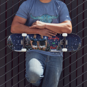 SlipperyJoes leuchtende Weihnachtsbäume zwei musku Skateboard