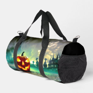 SlipperyJoe's leuchtender Kürbis-Halloween-Wa Duffle Bag