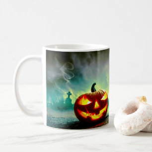 SlipperyJoe's leuchtender Kürbis-Halloween-Wa Kaffeetasse