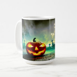SlipperyJoe's leuchtender Kürbis-Halloween-Wa Kaffeetasse