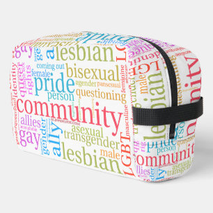 SlipperyJoe's LGBTQ+ Community Wortwolke Waschbeutel
