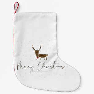 SlipperyJoe's Linienkunst-Silhouette Rentier minim Kleiner Weihnachtsstrumpf