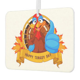 SlipperyJoe's lustige Cartoon-Thanksgiving-Gestalt Autolufterfrischer