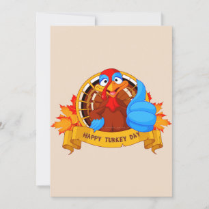 SlipperyJoe's lustige Cartoon-Thanksgiving-Gestalt Feiertagskarte