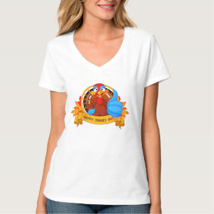 SlipperyJoe's lustige Cartoon-Thanksgiving-Gestalt T-Shirt