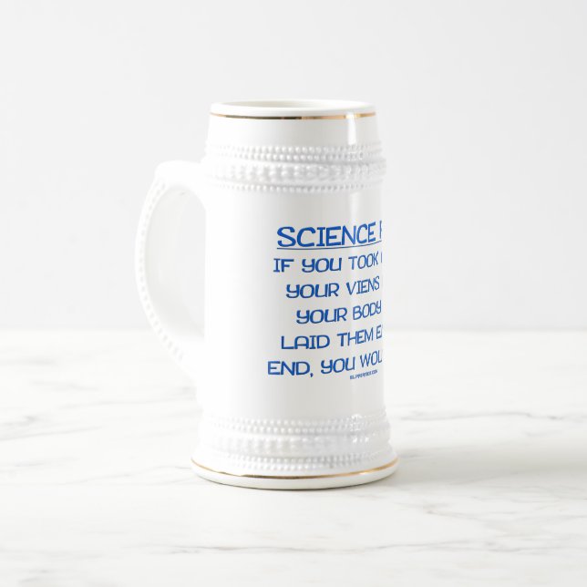 SlipperyJoe's lustige Sprichwort-Science-Faktum Bl Bierglas (Vorderseite Links)
