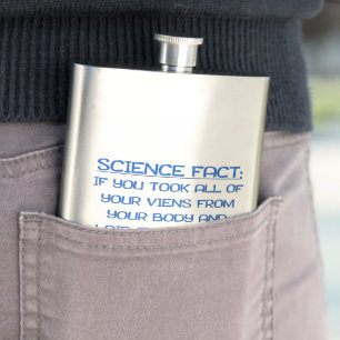 SlipperyJoe's lustige Sprichwort-Science-Faktum Bl Flachmann