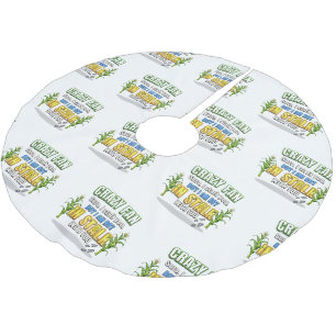 SlipperyJoe's Maisstängel folgen einem verrückten  Polyester Weihnachtsbaumdecke