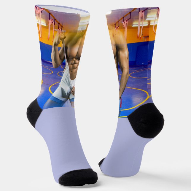 SlipperyJoe's Man Sechserpack-Wrestling-Singlet-Fi Socken (Gewinkelt)