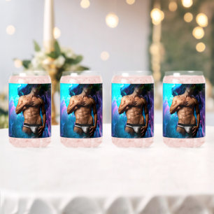 SlipperyJoe's Man-Unterwäsche-Wölbung lila blaue A Dosenglas