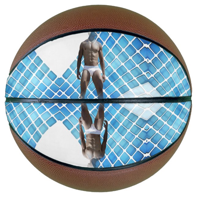 SlipperyJoe's Mann Unterwäsche 6-Pack Brustkorb mä Basketball (Vorderseite)