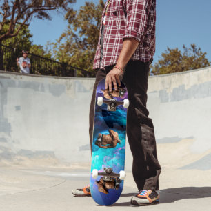 SlipperyJoe's Mann Unterwäsche Beule lila blau abs Skateboard
