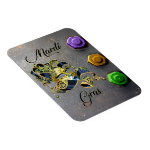 SlipperyJoe's Mardi Gras feiert dekorative Ve Magnet