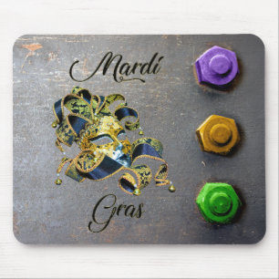 SlipperyJoe's Mardi Gras feiert dekorative Ve Mousepad