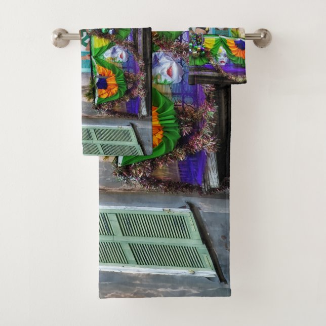 SlipperyJoe's Mardi Gras Hommes violet or vert bal (En situation)