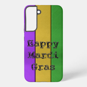 SlipperyJoe's Mardi Gras lila goldgrünes Metall s Samsung Galaxy Hülle