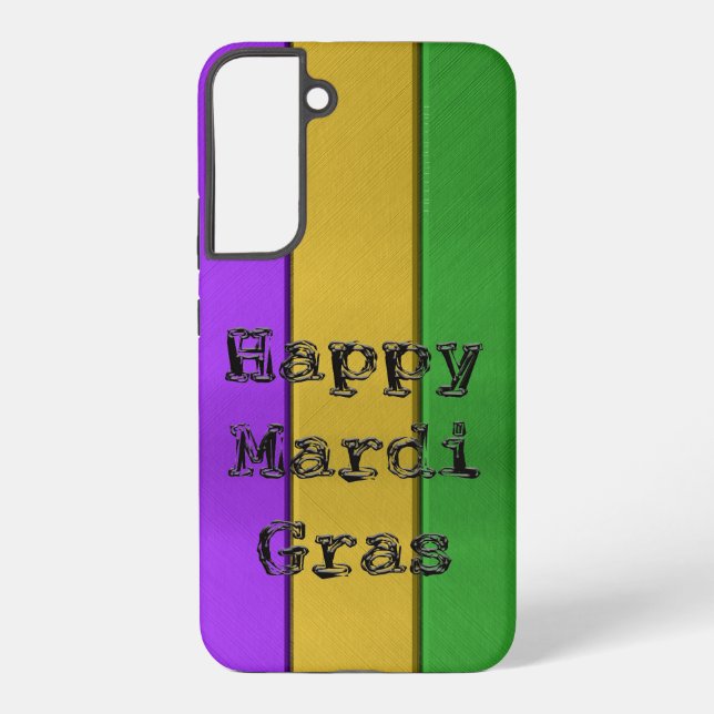 SlipperyJoe's Mardi Gras lila goldgrünes Metall s Samsung Galaxy Hülle (Rückseite)