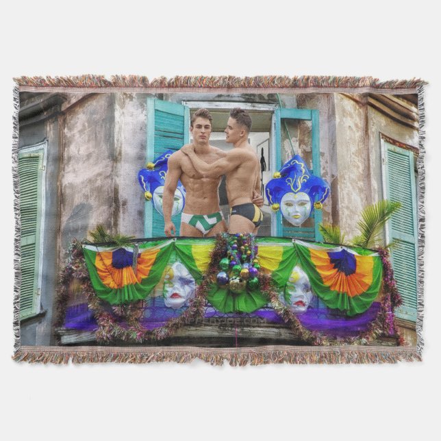 SlipperyJoe's Mardi Gras maskiert Perlendekoration Decke (Vorderseite)
