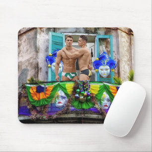 SlipperyJoe's Mardi Gras maskiert Perlendekoration Mousepad